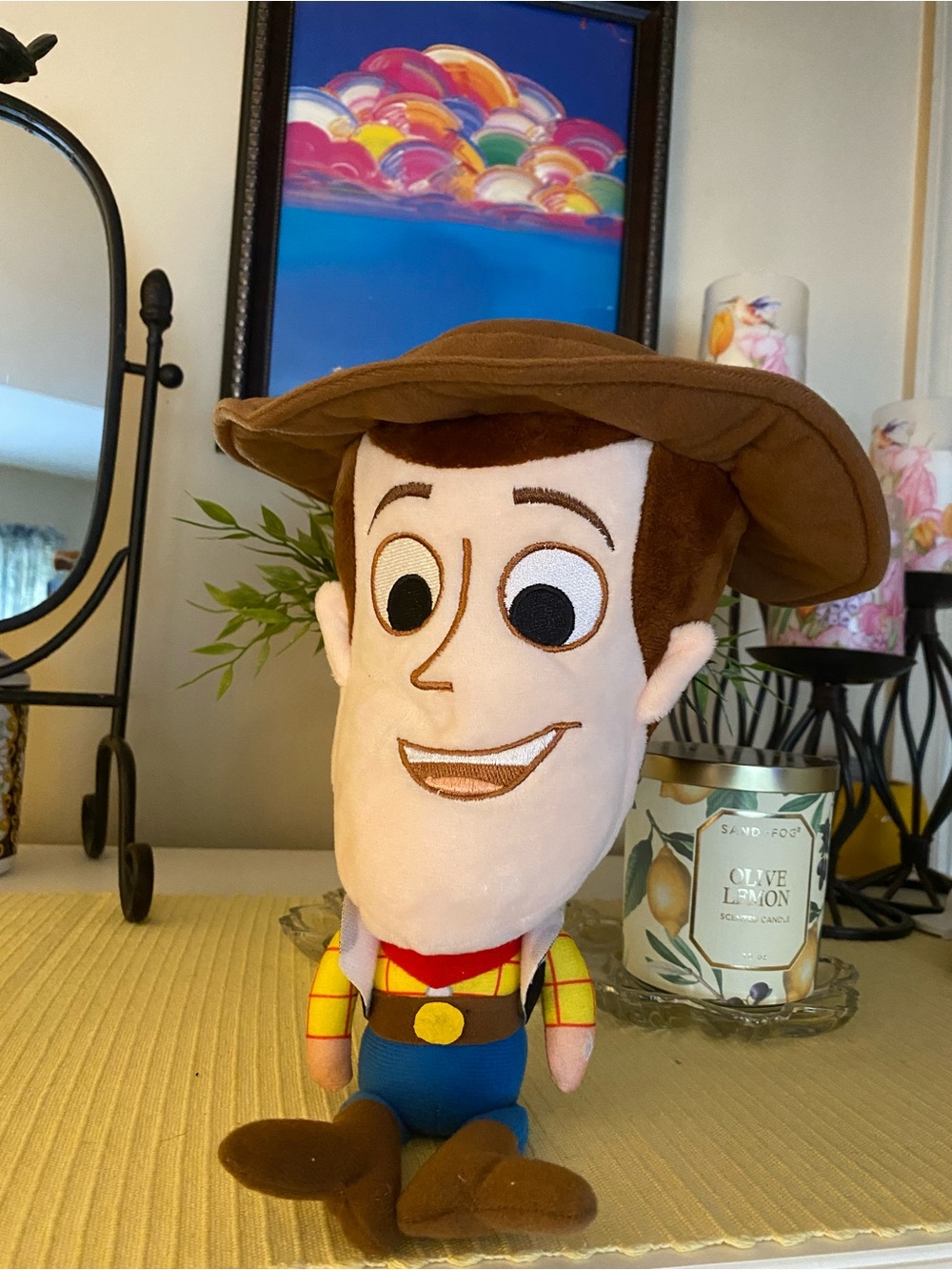 Disney Woody Plush Toy - Brown, Yellow, Blue, Red